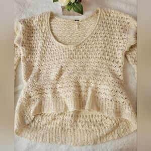 Free People Cream Sweater